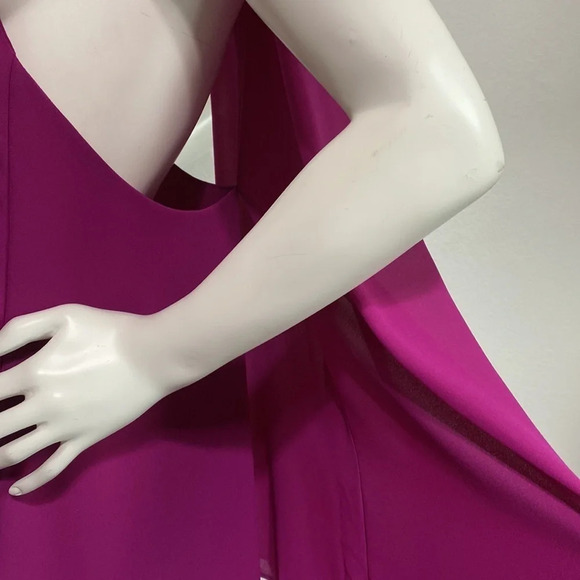 4SI3NNA Magenta Cape Back Swing Dress - Size S - Picture 5 of 14